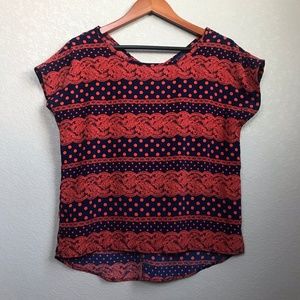 Blue Rain Francesca's Cross Back Top Large